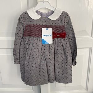 NWT Moral dress with velvet bow detail